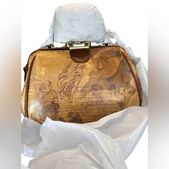 Patricia Nash NWT gorgeous Italian Sketchbook Gracchi satchel bag with crossbody - Picture 1 of 6